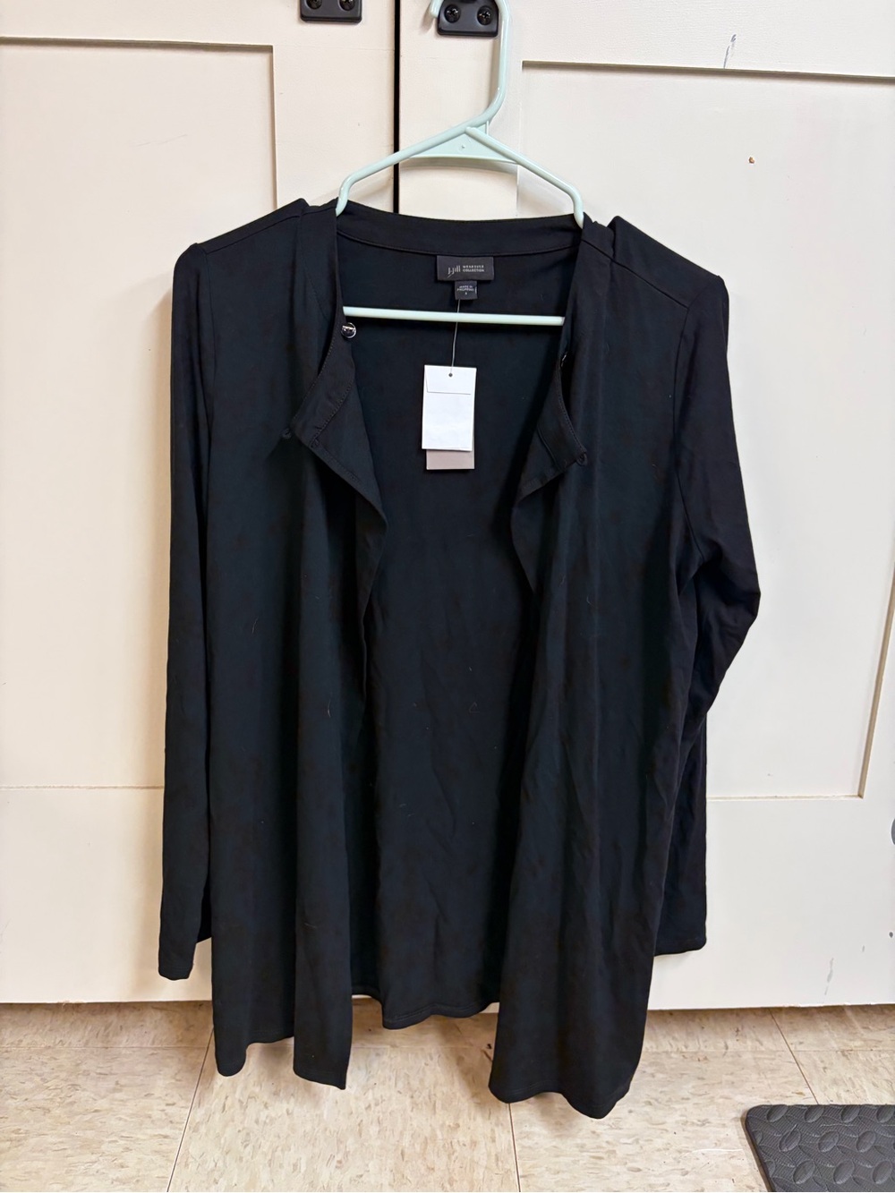 J. Jill Black Open-Front Women's Cardigan Sweatshirt